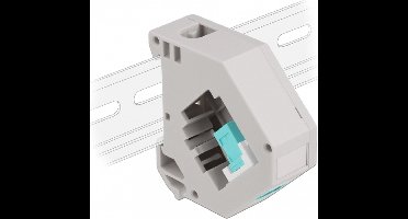 DIN Rail -adapter met keystone sc simplex vrouwelijk naar sc simplex vrouwelijke aqua