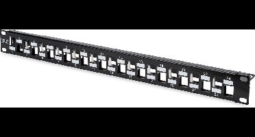 Digitus Professional DIGITUS Patchpanel 1HE 24-Port modular geschirmt schwarz