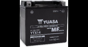 YUASA motor accu - YTX14 - 12v / 12 Ah - onderhoudsvrij