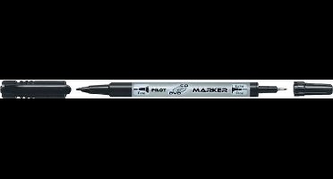 Cd marker pilot twin f en ef zwart | 12 stuks