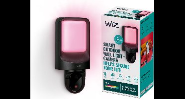 WiZ Slimme Buitenlamp met Camera - Home Monitoring - Bedrade camera - Koppel met WiZ slimme verlichting - Beweging- en geluidsdetectie -Wi-Fi
