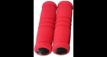 New Age Devi - Zachte, Universele Fietshandvatten met Extra Grip: Handig te Monteren, Anti-Slip & Soft - Rood (SR)