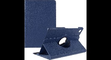 LuxeBass tablethoes voor Samsung Galaxy Tab A9 Plus | kunstleer blauw | book case | bescherming voor- & achterkant | valbestendig tot 1m