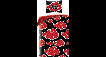 Naruto Dekbedovertrek rood/zwart 140 x 200 cm Katoen 70 x 90 cm