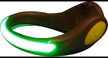 *** 2x LED-Shoe Clips: Zie eruit met Veiligheid tijdens Hardlopen, Jogging, Fietsen & Outdoor - Set van 2 Stuks - Groen - van Heble® ***