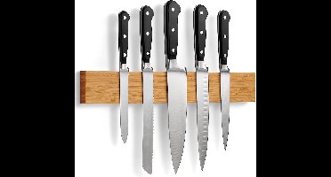 Messenhouder Magnetisch van Bamboe met Extra Sterke Magneet - 40cm - Messenmagneet voor Messen, Gebruiksvoorwerpen en Gereedschap