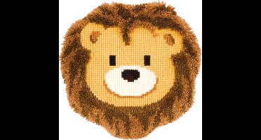 Vervaco - Kruissteek- en knoopkussen kit - Lachende leeuw - PN-0144876 - Borduren - Borduurpakket - Borduurpakket volwassenen - Borduurpakket kind