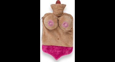 Warm Water Kruik Met Grappige Sexy Sleeve Met Borsten Roze