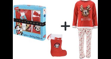 Disney Minnie mouse kerst pyjama + kerstsok