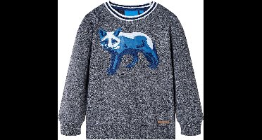 vidaXL - Kindertrui - 92 - gemêleerd - marineblauw