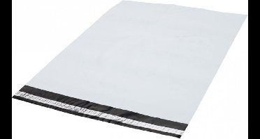 Coex verzendzakken wit/zwart 175 x 255 + 50 mm 65 micron