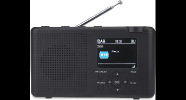 Reflexion Draagbare DAB+ en FM-radio - met oplaadbare batterij en hoofdtelefoonaansluiting - antraciet/grijs