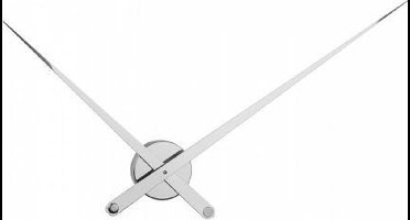 Wandklok SILVER POINTER MODERN DESIGN