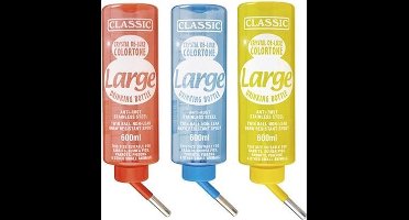 Dierenbenodigdheden Bunny Fontein Gekleurd voor konijnen ,dwergkonijn , cavia's en andere kleine dieren 600 Ml - twin ball - non-leak -