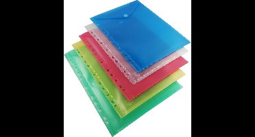 EXXO-HFP # 35400 - A4 Ringband Documententas - Top Open - Assorti kleuren - 1 Pak @ 10 stuks