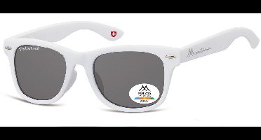 Montana 967A- Kinder Zonnebril-Wayfarer-Wit kunststof- Lensbreedte 46 mm