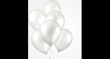 Wit paarlemoer metallic ballonnen  50 stuks - 12 inch.