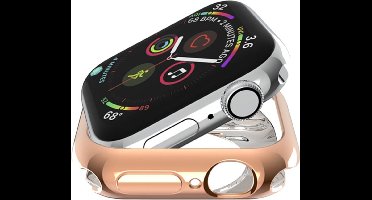 Beschermende watch case - hoesje - geschikt voor Apple Watch Series 4/5/6 - 44 mm - rosegoud