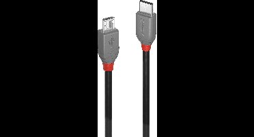 LINDY USB-kabel USB 2.0 USB-C stekker, USB-micro-B stekker 0.50 m Zwart, Grijs 36890