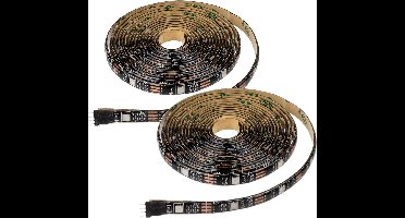 2x led strip verlichting - gekleurd - 3 m - usb - zelfklevend - met afstandsbediening - lichtstrip - led-strip - lichtsnoer