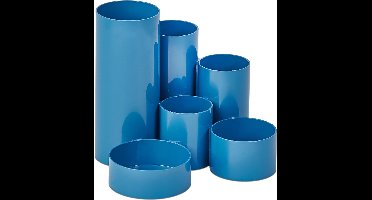 MAUL pennenbak Tubo wit, 6 vaks Ø15x12.5cm atlantic blue