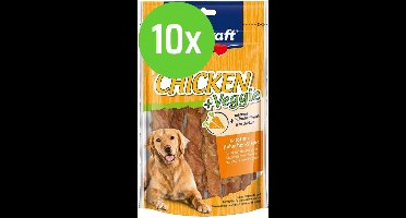 Vitakraft Chicken Veggie Wortel Kip Stick - hondensnack - 80 gram - 10 verpakkingen