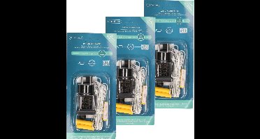 Lumineo Adapter batterijvervanger - 3x stuks - AAA batterijen - 300 cm snoer - IP20