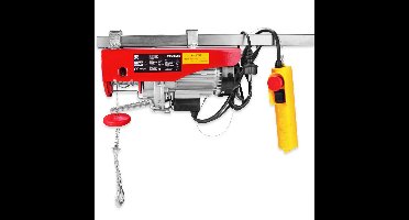 Monzana Elektrische Kabbellier - 200 tot 400 kg Katrol Motor - Rood