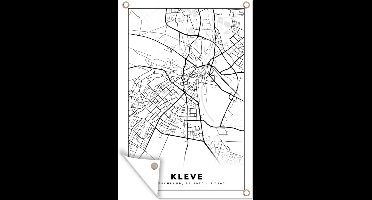 Tuindecoratie Plattegrond - Kaart - Kleve - Stadskaart - 40x60 cm - Tuinposter - Tuindoek