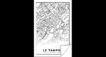 Poster Stadskaart - Plattegrond - Kaart - Le Tampon - Frankrijk - Zwart wit - 20x30 cm