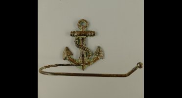 MadDeco - nautische toiletrolhouder - anker - groen - ijzer