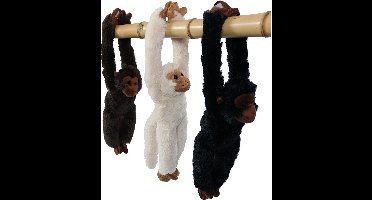 Hang Aap - Beige bruin kopje - 37 cm (van kop tot teen), totale lengte 50 cm