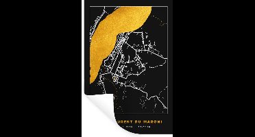 Muurstickers - Sticker Folie - Saint-Laurent-Du-Maroni – Plattegrond – Frankrijk – Kaart – Stadskaart - 20x30 cm - Plakfolie - Muurstickers Kinderkamer - Zelfklevend Behang - Zelfklevend behangpapier - Stickerfolie