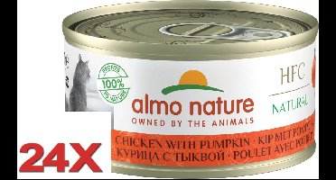 Almo Nature HFC - Kattenvoer - Kip & Pompoen - 24x70g