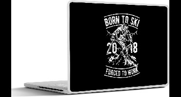 Laptop sticker - 13.3 inch - Ski - Berg - Retro - 31x22,5cm - Laptopstickers - Laptop skin - Cover