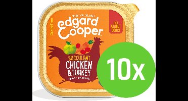 Edgard & Cooper Adult Chicken & Turkey 150 gram - 10 kuipjes