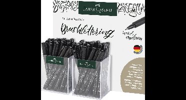 Faber-Castell tekenstift - Pitt Artist Pen - Fude - H/M - display 60 stuks - zwart - FC-167860