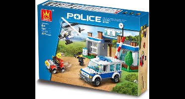 Wange 52016 Police - Politiebureau in het bos 411 bouwstenen