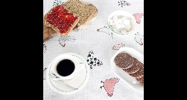 IVOL PVC Tafelzeil Kippen 140 x 200 cm - Tafelkleed met non-woven vliesrug