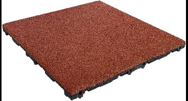 Rubber tegel 45 mm - 50 x 50 cm - Rood