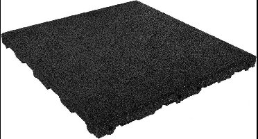 IVOL Rubber tegels 45 mm - 0.75 m² (3 tegels van 50 x 50 cm) - Zwart