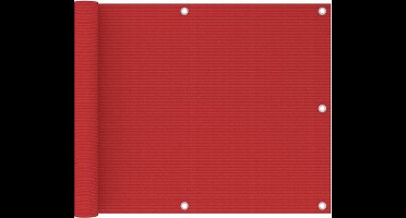 vidaXL - Balkonscherm - 75x500 - cm - HDPE - rood
