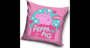 Sierkussen - Hello I'm Peppa Pig 40x40cm