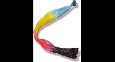 hair extention blauw geel fel roze paars 50 stuks