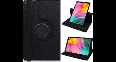 Hoes Geschikt voor Samsung Galaxy Tab S6 lite (2022 / 2021) Hoes - 360 graden draaibare tablethoes - Zwart