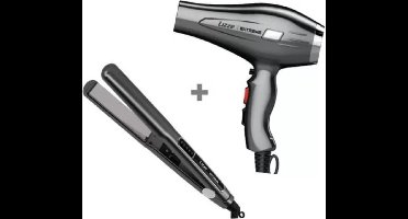 LIZZE TITANIO 480 F EXTREME & De Lizze Extreme Titânio 250° C stijltang & Lizze Extreme Haardroger 2400 WATTS