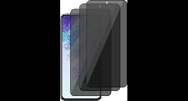 Privacy Screenprotector geschikt voor Samsung Galaxy S21 FE - Volledig Dekkende Gehard Glas Tempered Glass Screen Protector - 3 Stuks