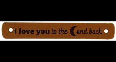 Leren Labels "I Love You to the Moon and Back" – Durable (2 stuks)