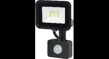 LED schijnwerper aluminium - 10W - 800 lumen - Buitenlamp met sensor - Tuinverlichting met sensor - Schijnwerper met bewegingssensor - Zwart