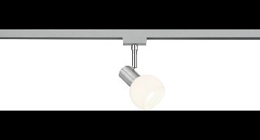 LED Railverlichting - Track Spot - Torna Dual Besina - 2 Fase - E14 Fitting - Rond - Mat Nikkel - Aluminium